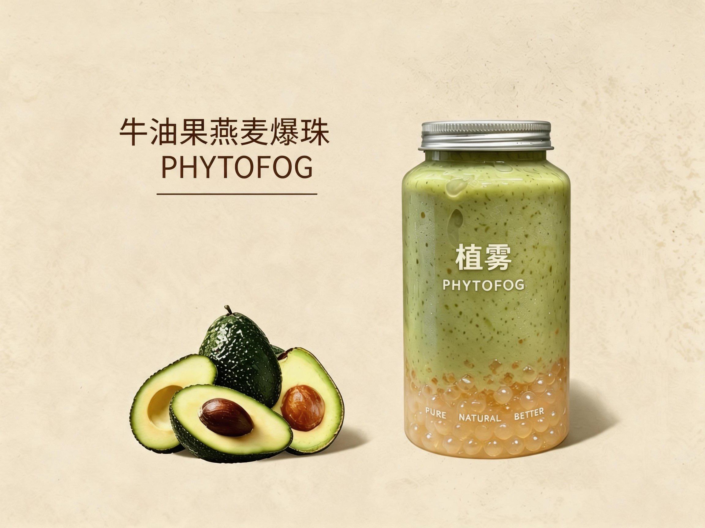 羽衣甘蓝牛油果燕麦爆爆珠